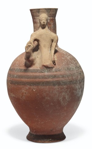 Jug with figure and model jug as spout