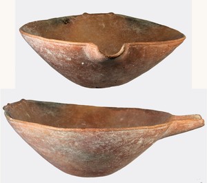 large conical spouted bowl