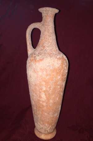 Red Lustrous Wheelmade spindle bottle