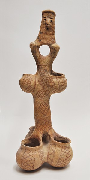 5 bowl kernos with human figure