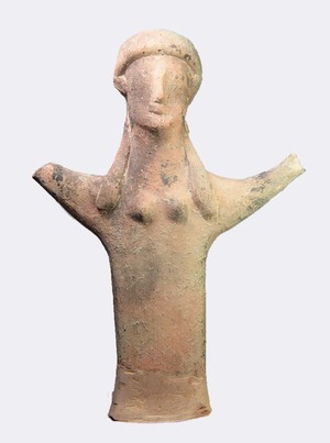 Larger votive figure with raised arms