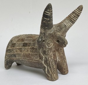 Black Polished bull figurine