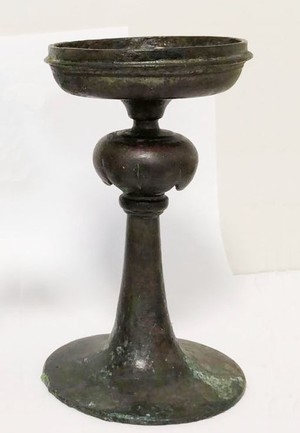 Phoenician style bronze incense-burner.