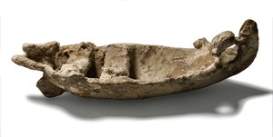 Model small boat with figure