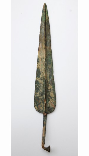 bronze, tanged spearhead