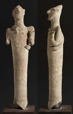 Votive figure with kid or lamb